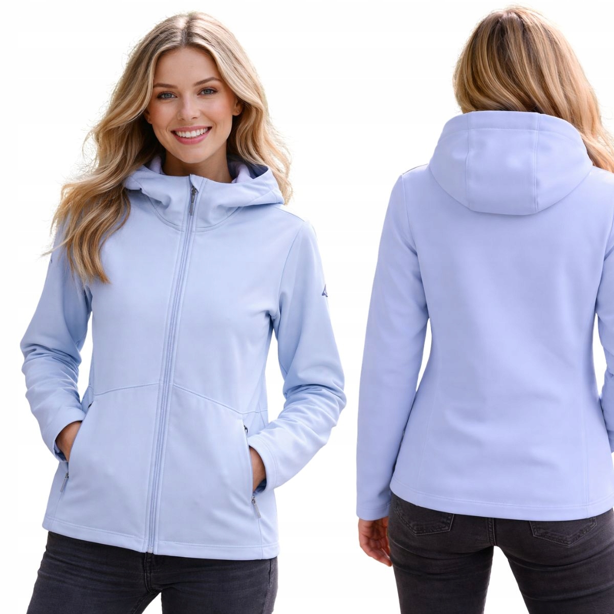 Kurtka Softshell 4F Damski Polar Kaptur Membrana Zapinane Kieszenie r. M