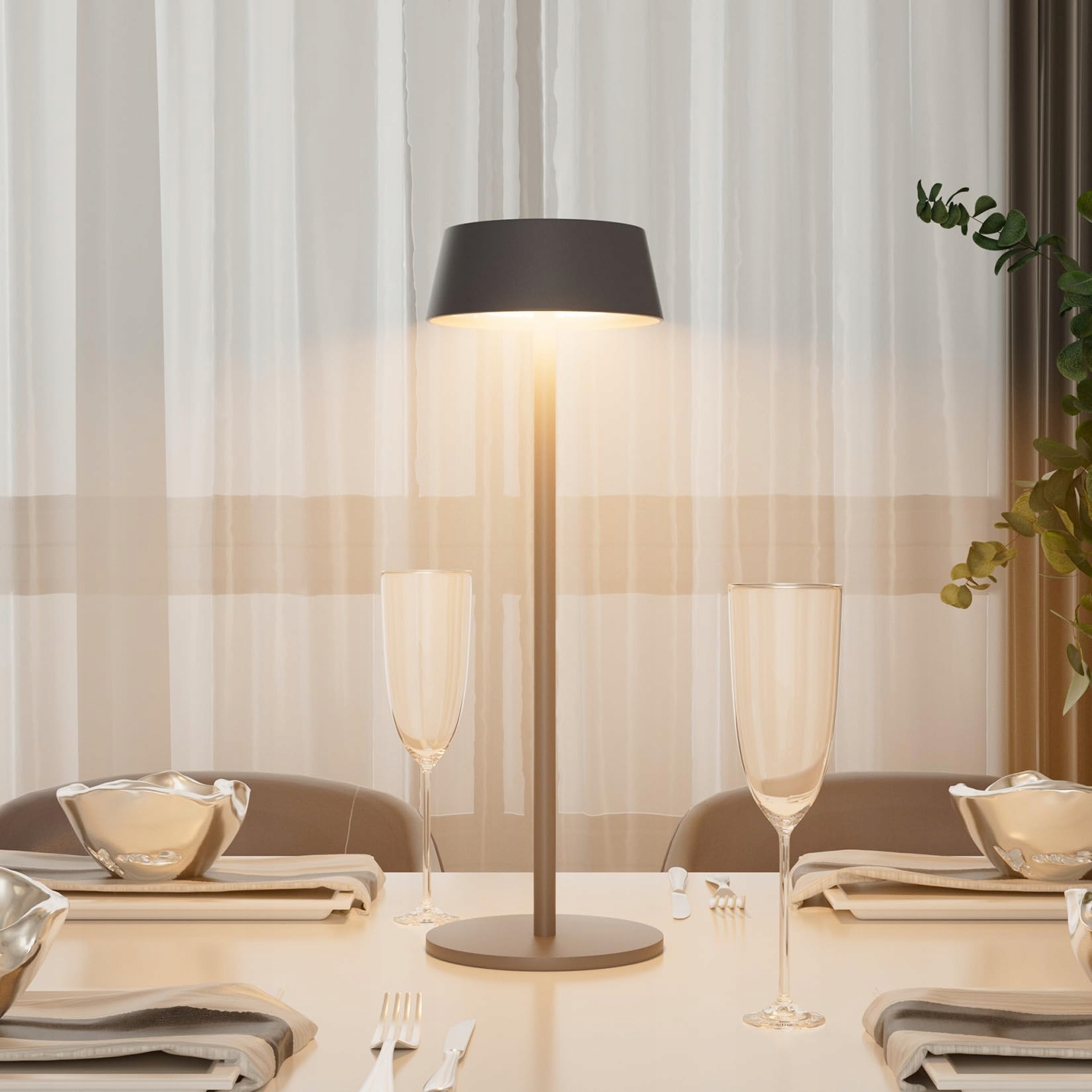 Zestaw 2 Lampki Stołowe LED Akumulatorowe Wodoodporne 3000K K-BRIGHT — miniatura 5