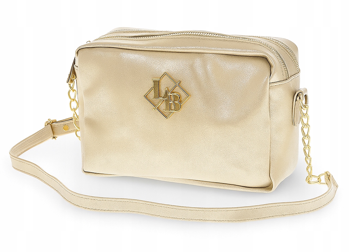 Laura Biaggi Dámská Kabelka Přes Rameno Zlatý Pásek S Logem Eko Kůže