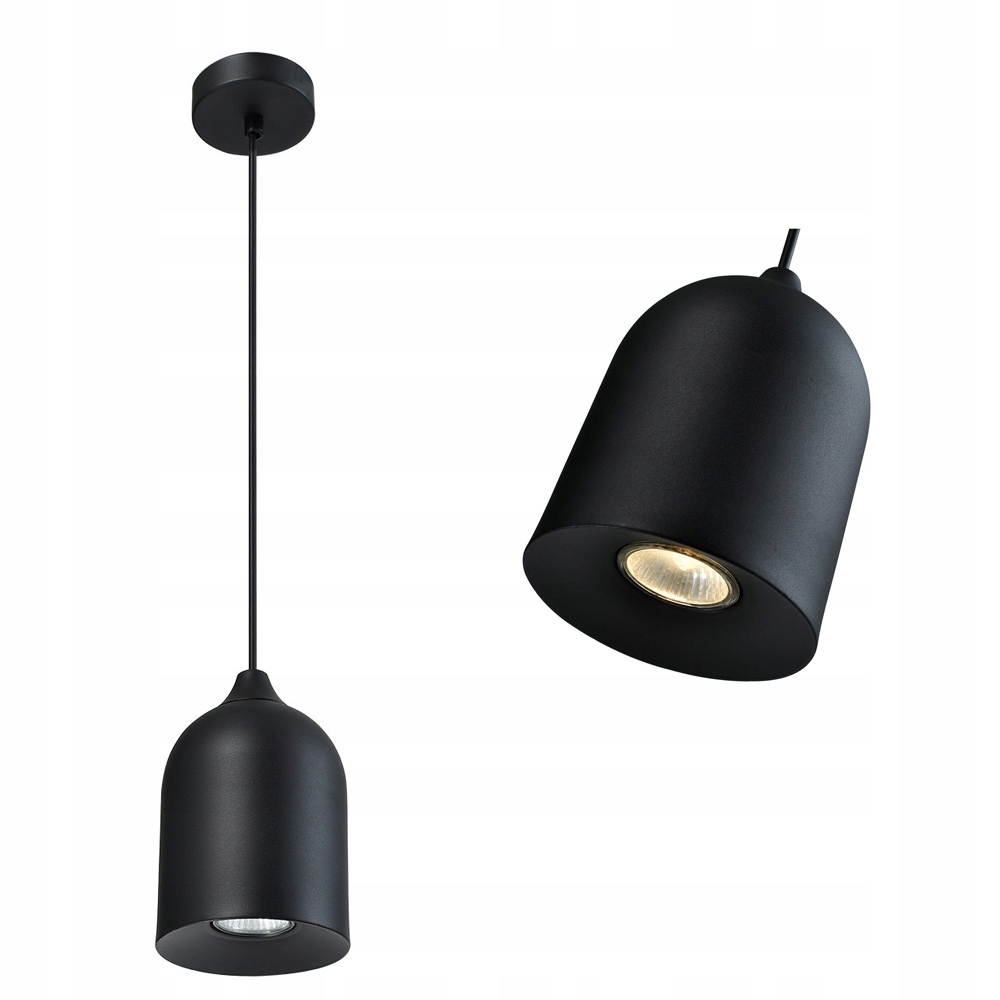 Kovová závěsná lampa Nilo černá 1xGU10 do jídelny Light Prestige