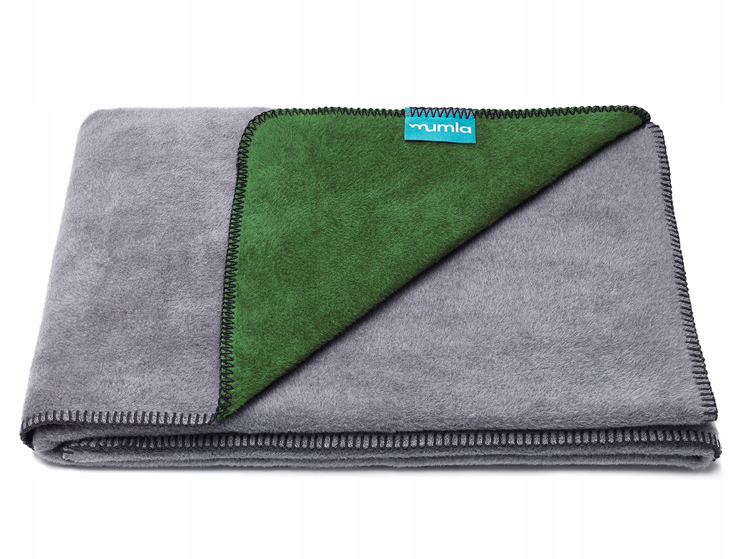 Deka Lahvově šedá 100 x 150 cm bavlněná Mumla