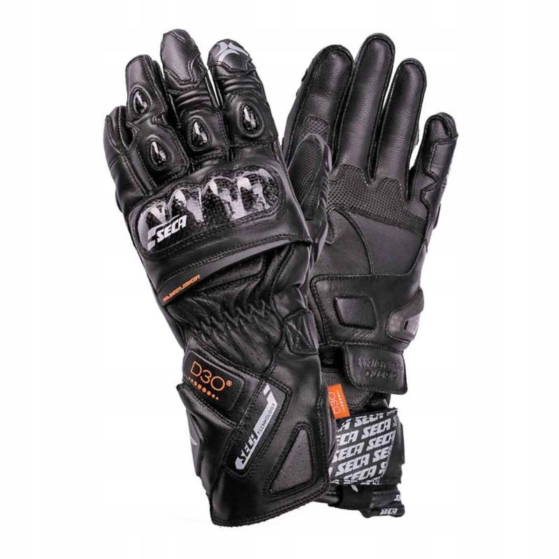Rukavice Seca Trackday Black černé Bonus