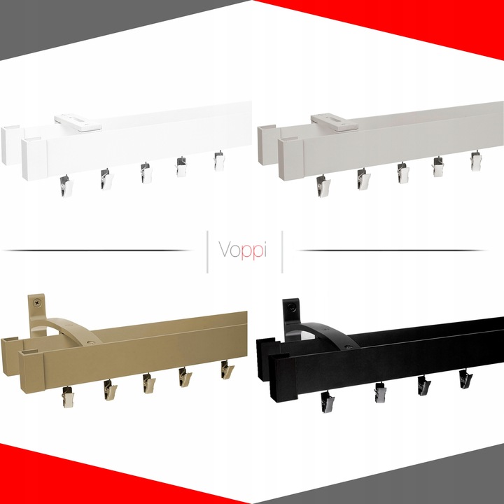 KARNISZ APARTAMENTOWY NOWOŚĆ MODERN PODWÓJNY 260CM Długość szyny 260 cm