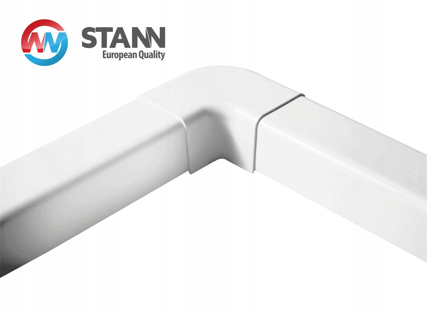 Kolano 90 stopni do koryt 80x60mm 0807CP-W, zakręt Stann-Zdjęcie-0