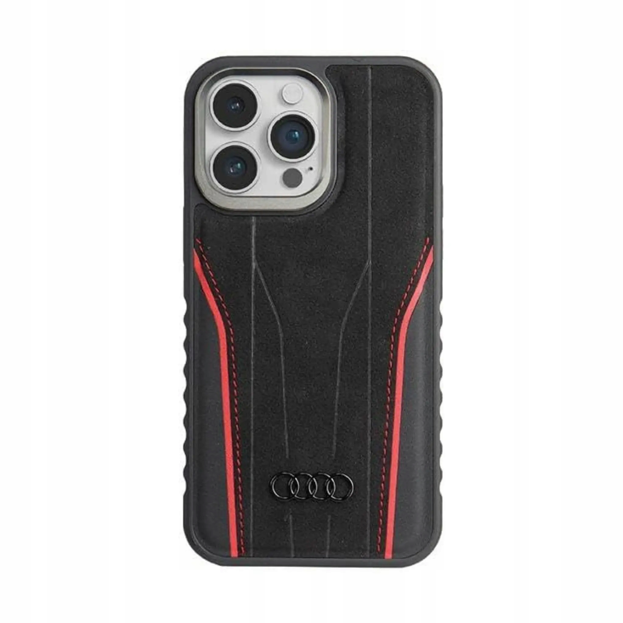Oryginalne skórzane etui Audi MagSafe, kolor czerwony iPhone 14 Pro Max