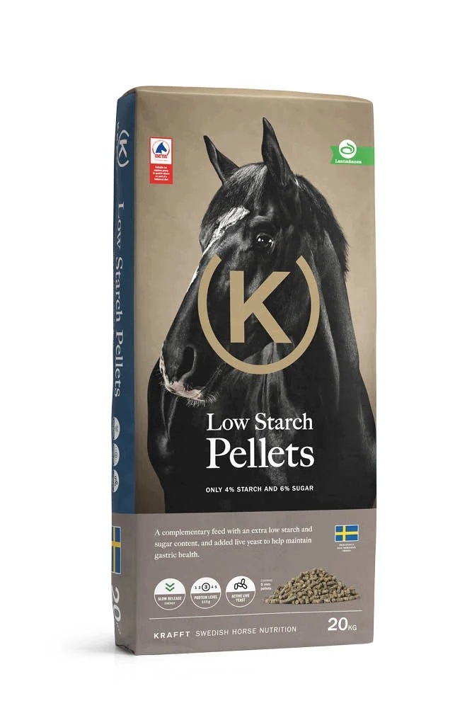 Pasza dla koni wrzodowych Krafft Low Starch Pellets 20kg na układ pokarmowy