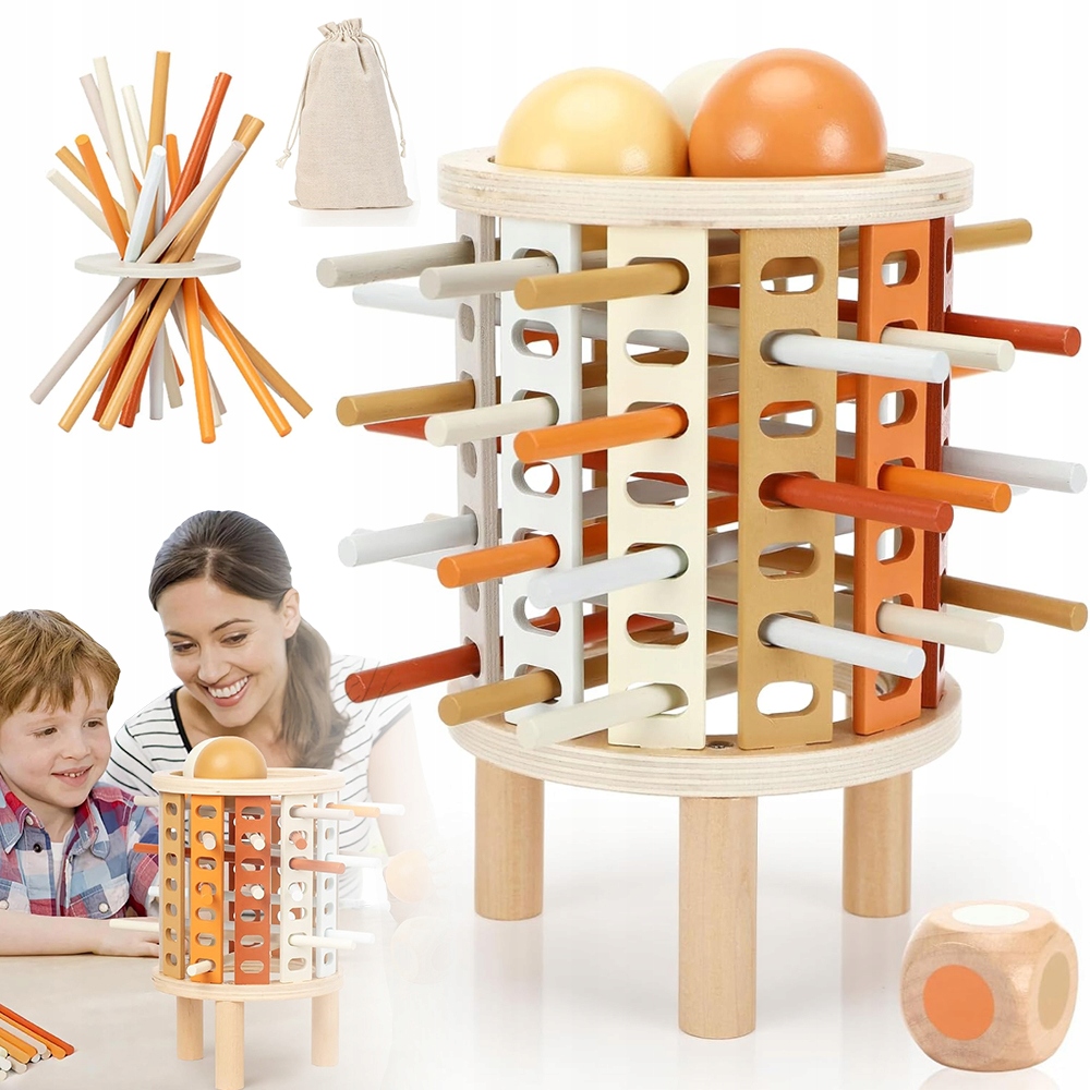 Drewniana Gra Planszowa Montessori Edukacyjna