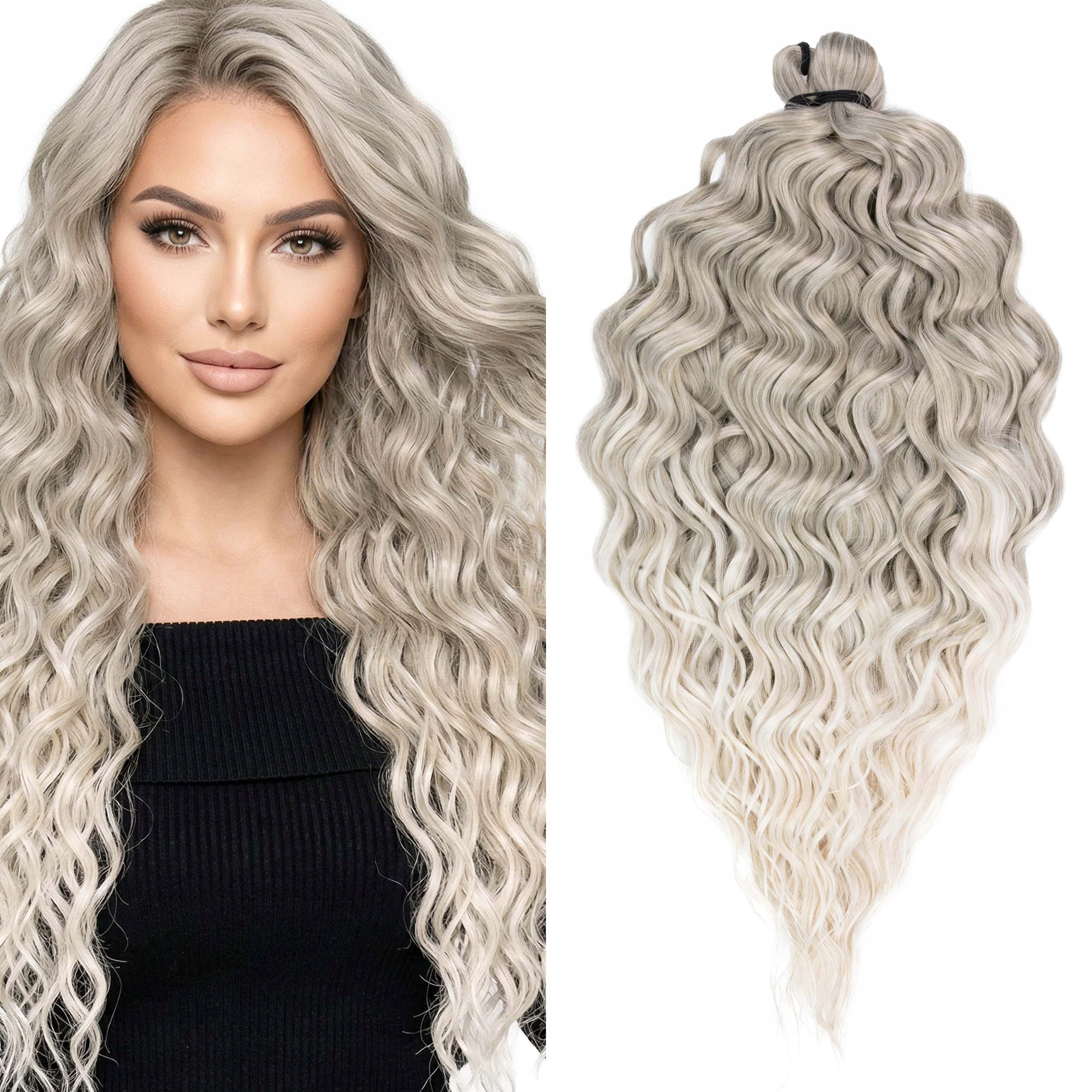 Włosy syntetyczne sztuczne star wave Afroloki 300g fale chłodny blond ombre