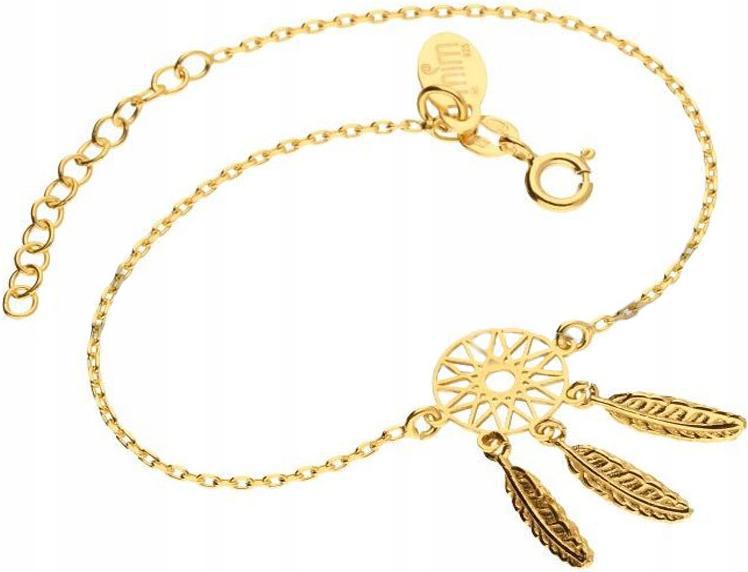 Stříbrný pozlacená náramek 925 lapač snů 2,33g ceblebritka origami