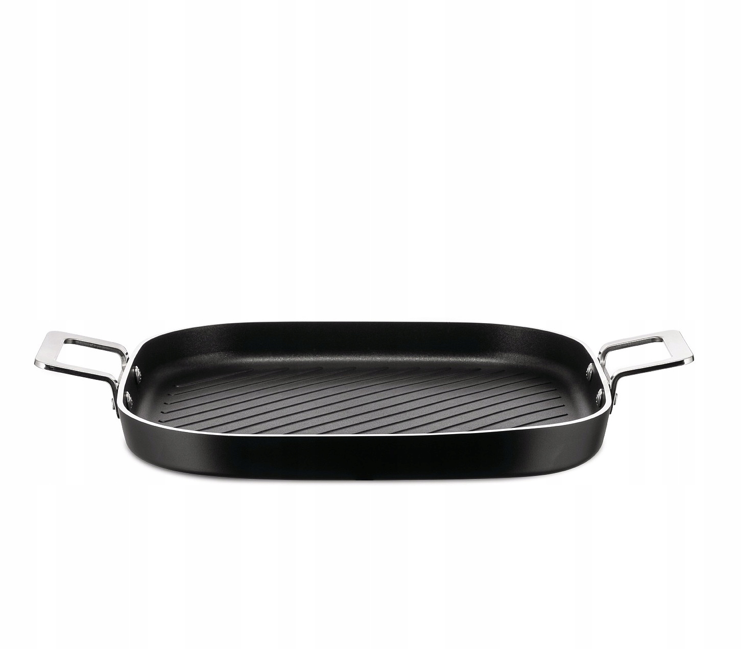 Alessi Pots & Pans Panvica na grilovanie s nepriľnavým povrchom čierna