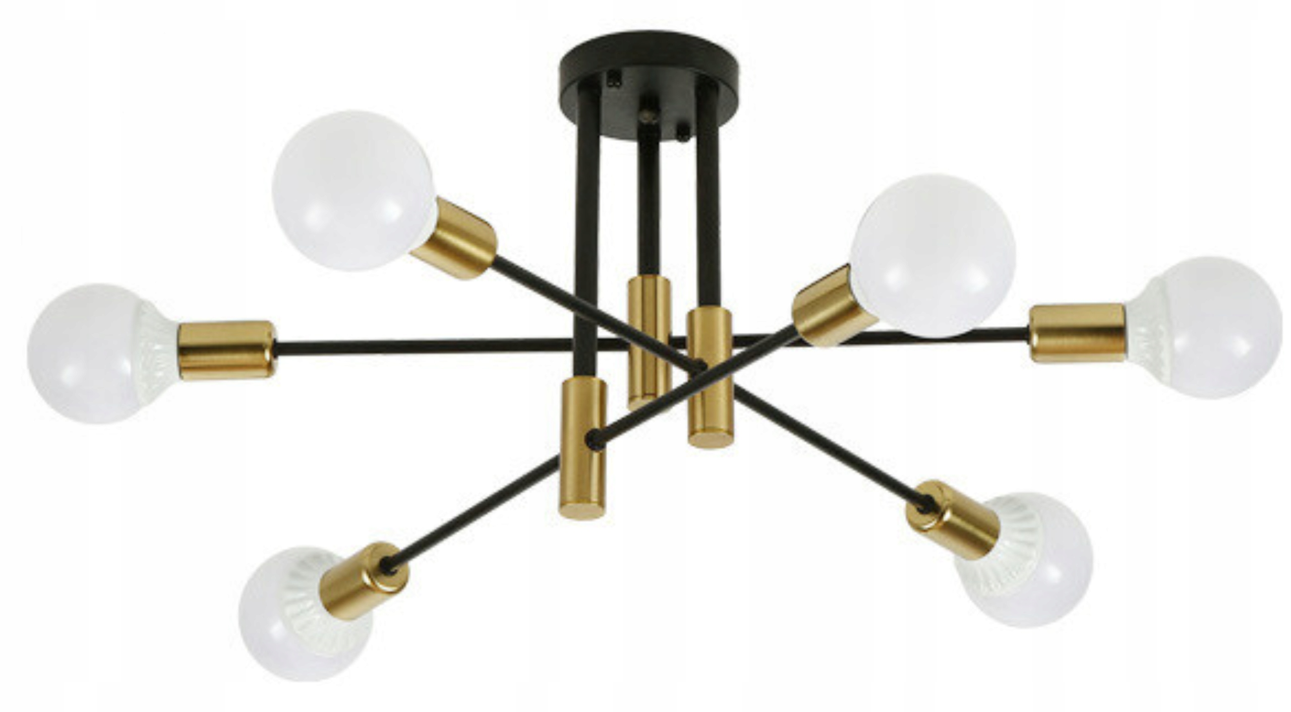 Lampa Wisząca Żyrandol Złoto-czarny Nowoczesny Do Salonu Sypialni