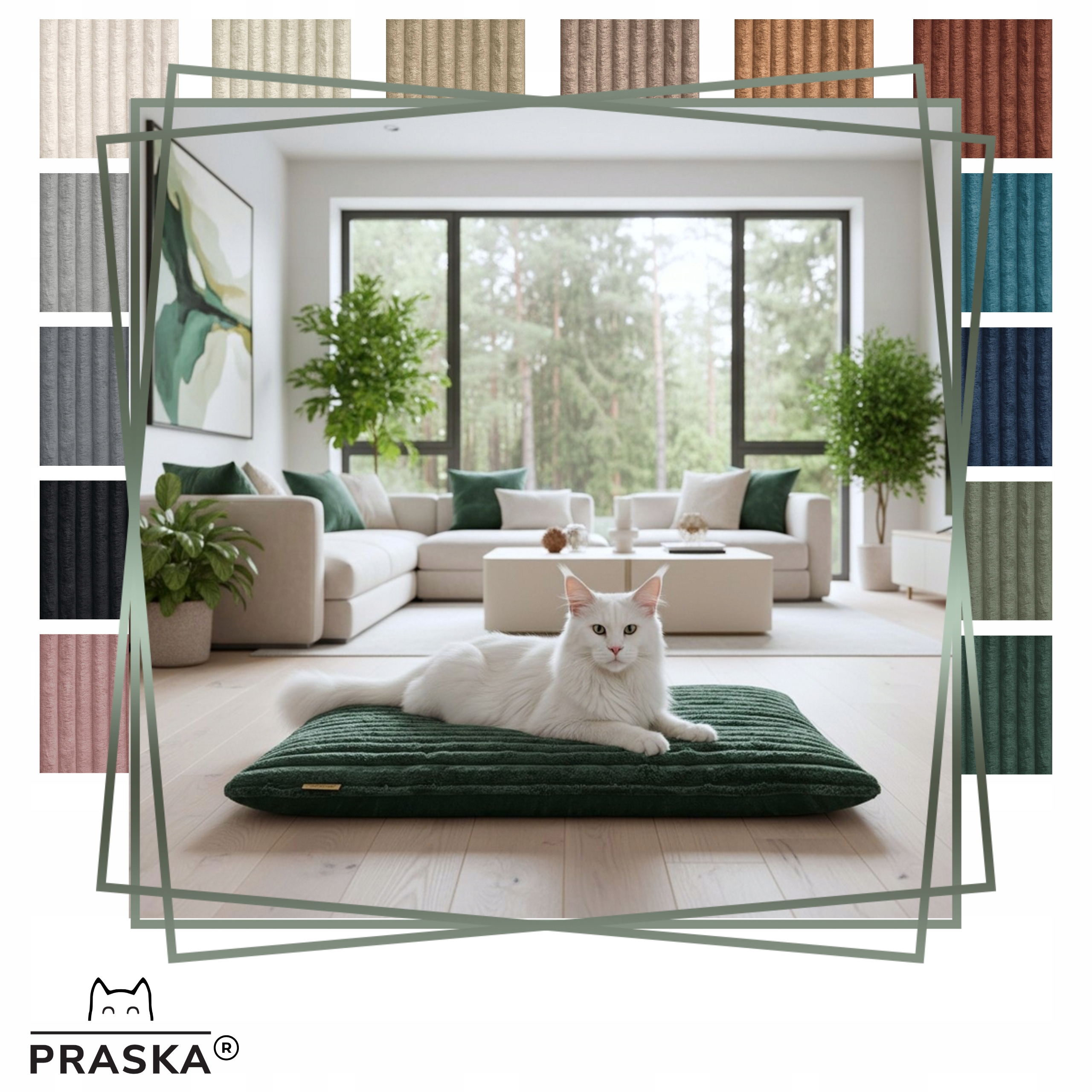 Pražské Pelíšek Pro Kočky S Kožešinou, matrace, Výběr Barev 60x50 cm Premium