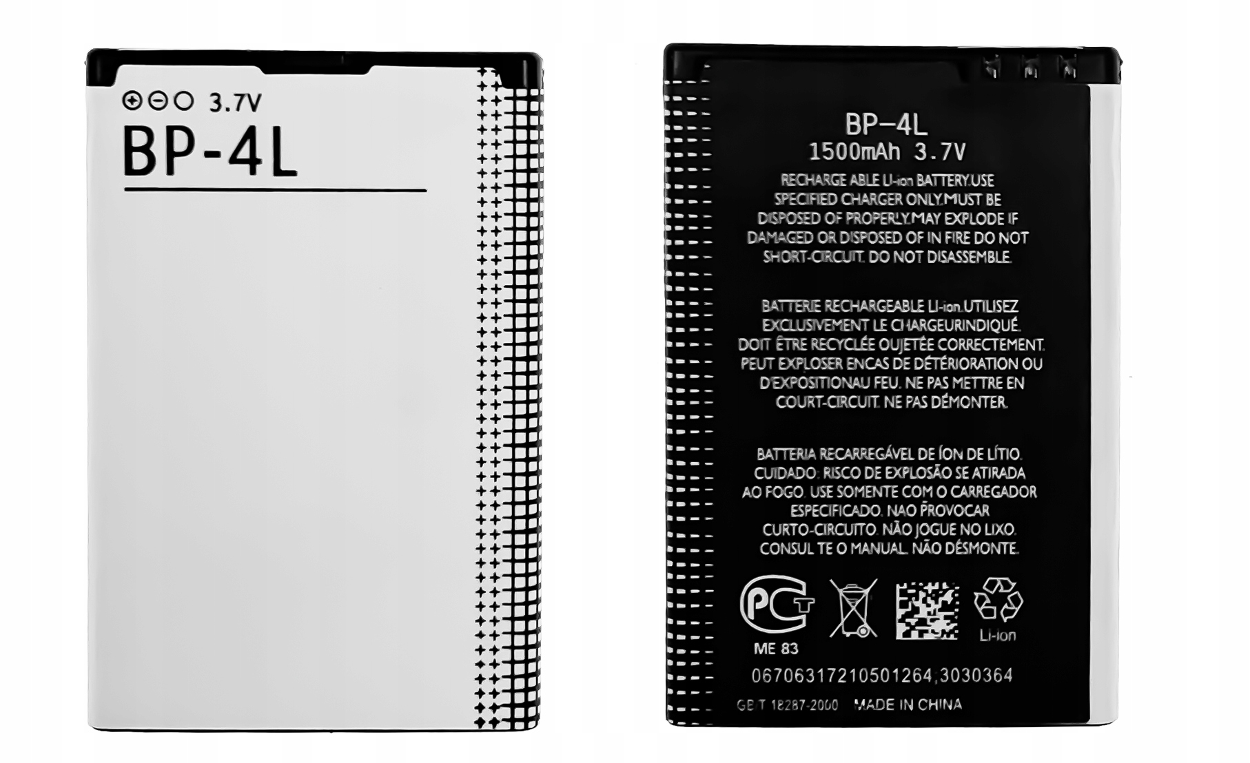 Batéria BP-4L 1500 mAh pre Nokia E61i, E63, E71, E71X, E72, E90 Communicator