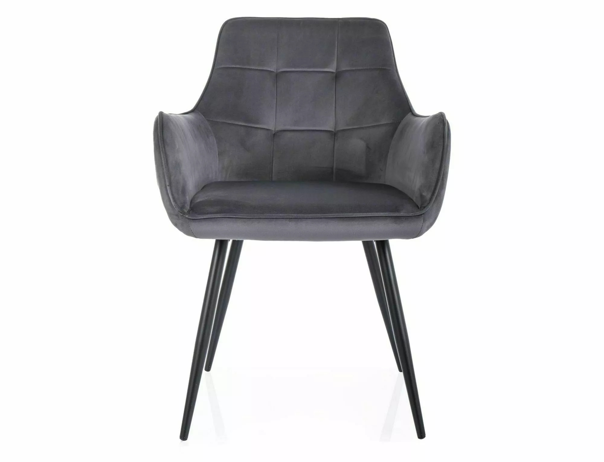 Čalúnená stolička Lemon Velvet čierna/sivá Sig