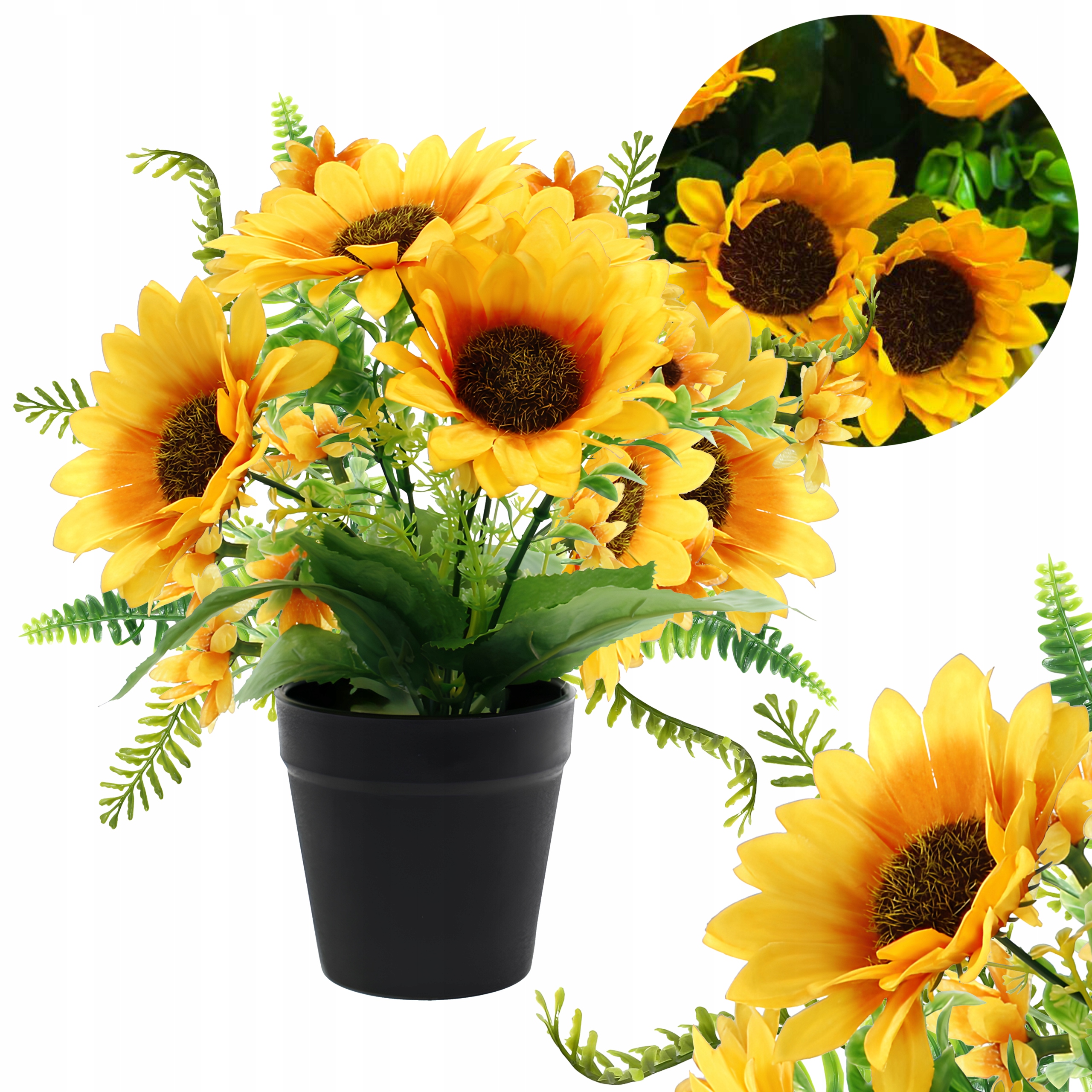 Kwiaty sztuczne w doniczce słoneczniki VERGIONIC