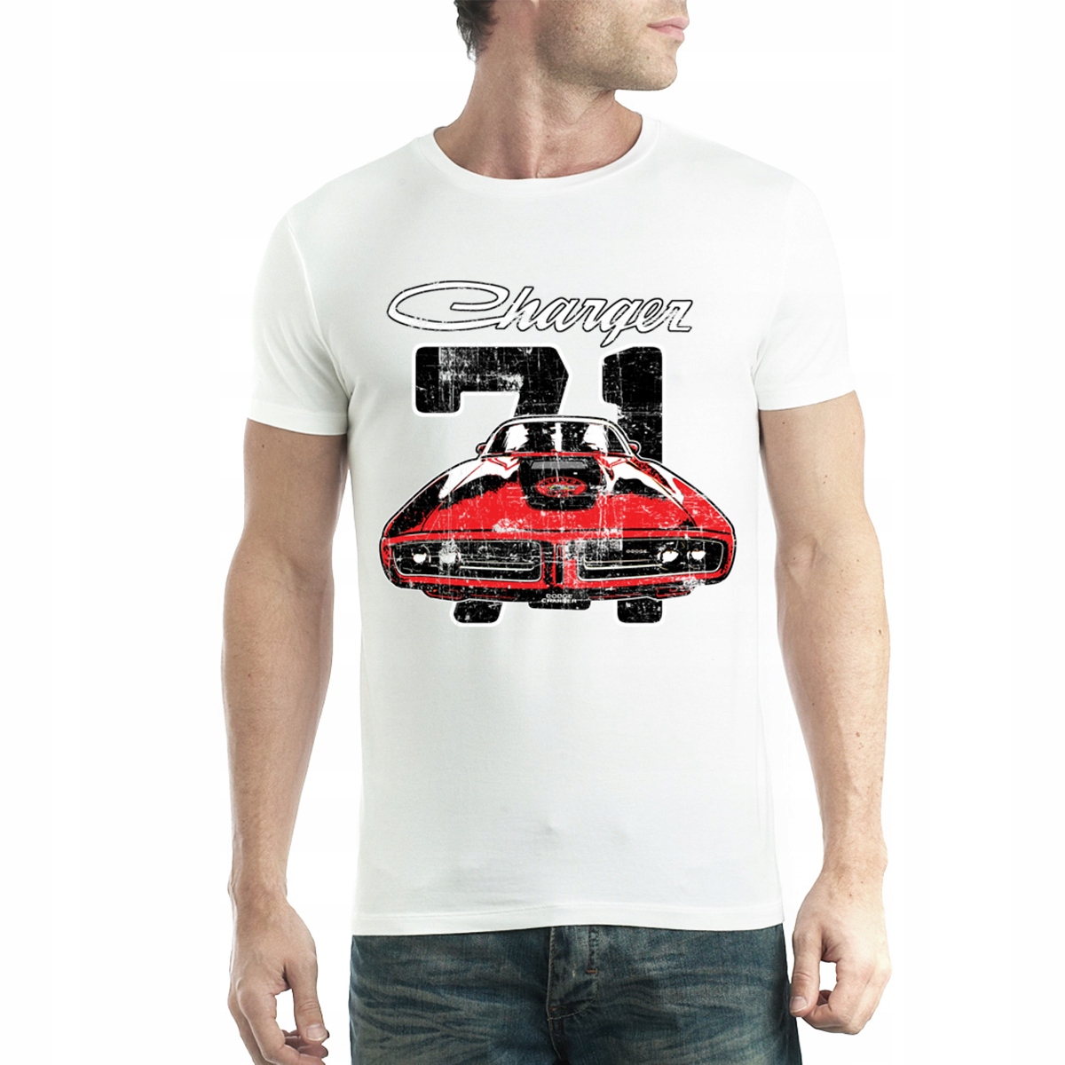 

Dodge Charger 71 T-shirt Męski Biel L