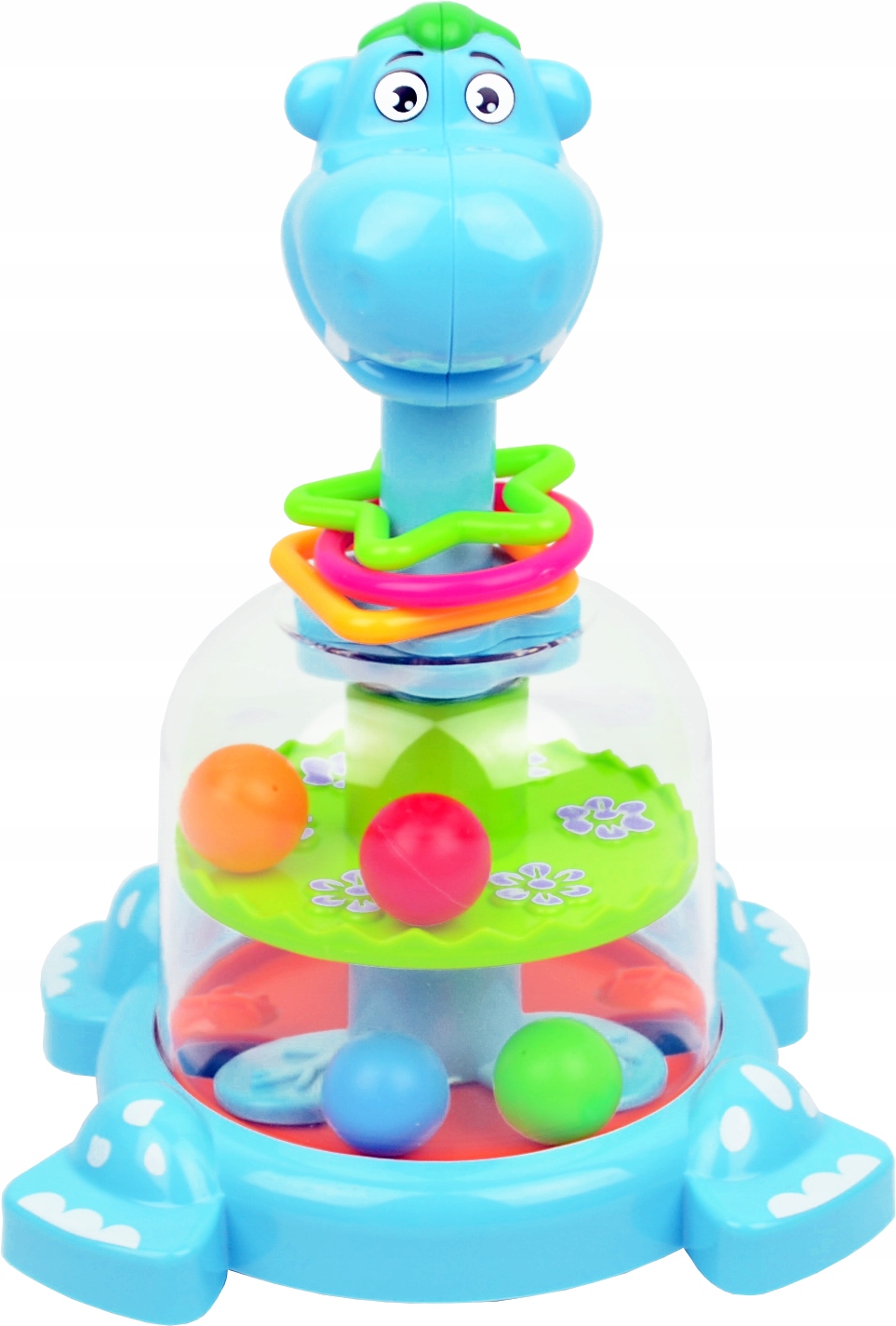 INTERAKTYWNY BĄCZEK HIPCIO Z PIŁECZKAMI KULKI BĄK KARUZELA PIŁEK GRZECHOTKI