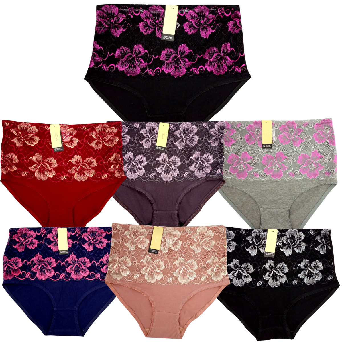 

Majtki Damskie Plus Size Wysoki Stan Sexy 7PAK