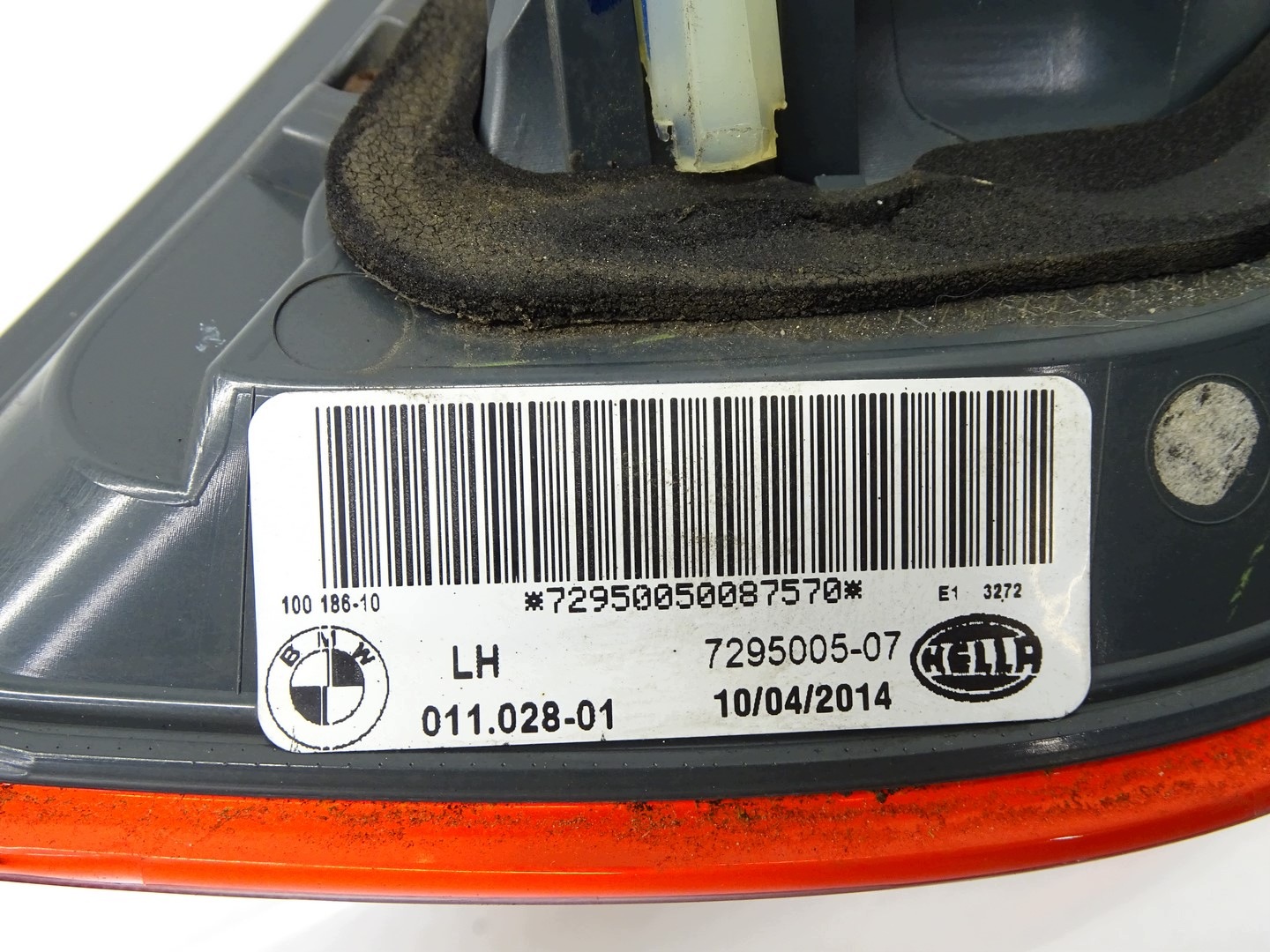 light left rear part left rear to the bonnet BMW X6 E71 LIFT 7295005