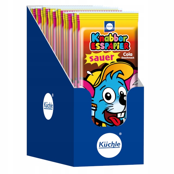 Knabber Esspapier Sauer Cola Wiśnia Papier Jadalny Kwaśny 20szt x 14g