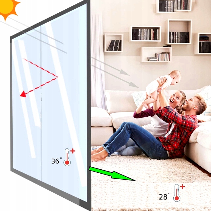Folia Lustro Weneckie Samoprzylepna Ochronna Przed Wzrokiem i Słońcem Metry Rodzaj folii na metry