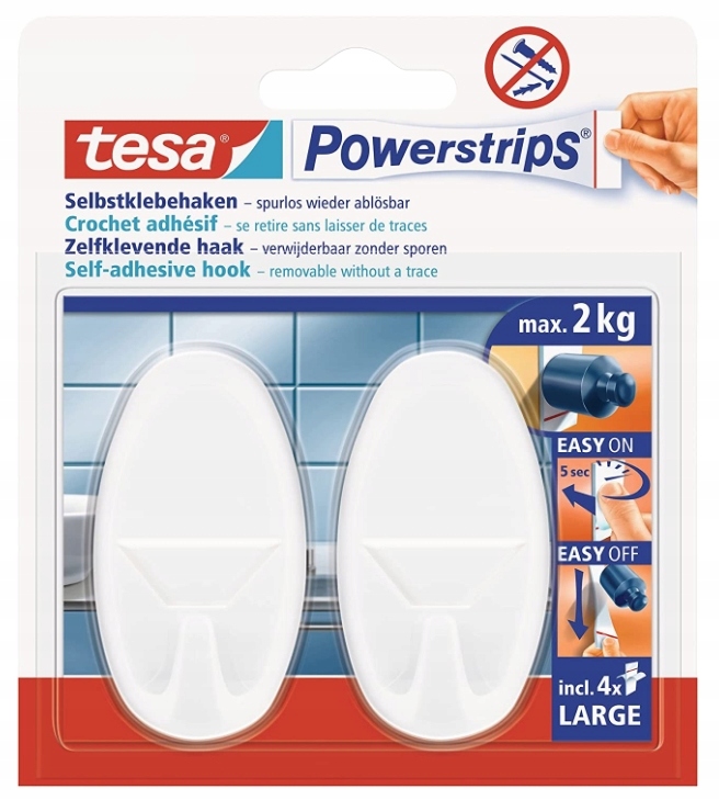 

Tesa, Haczyki samoprzylepne, 2 sztuki