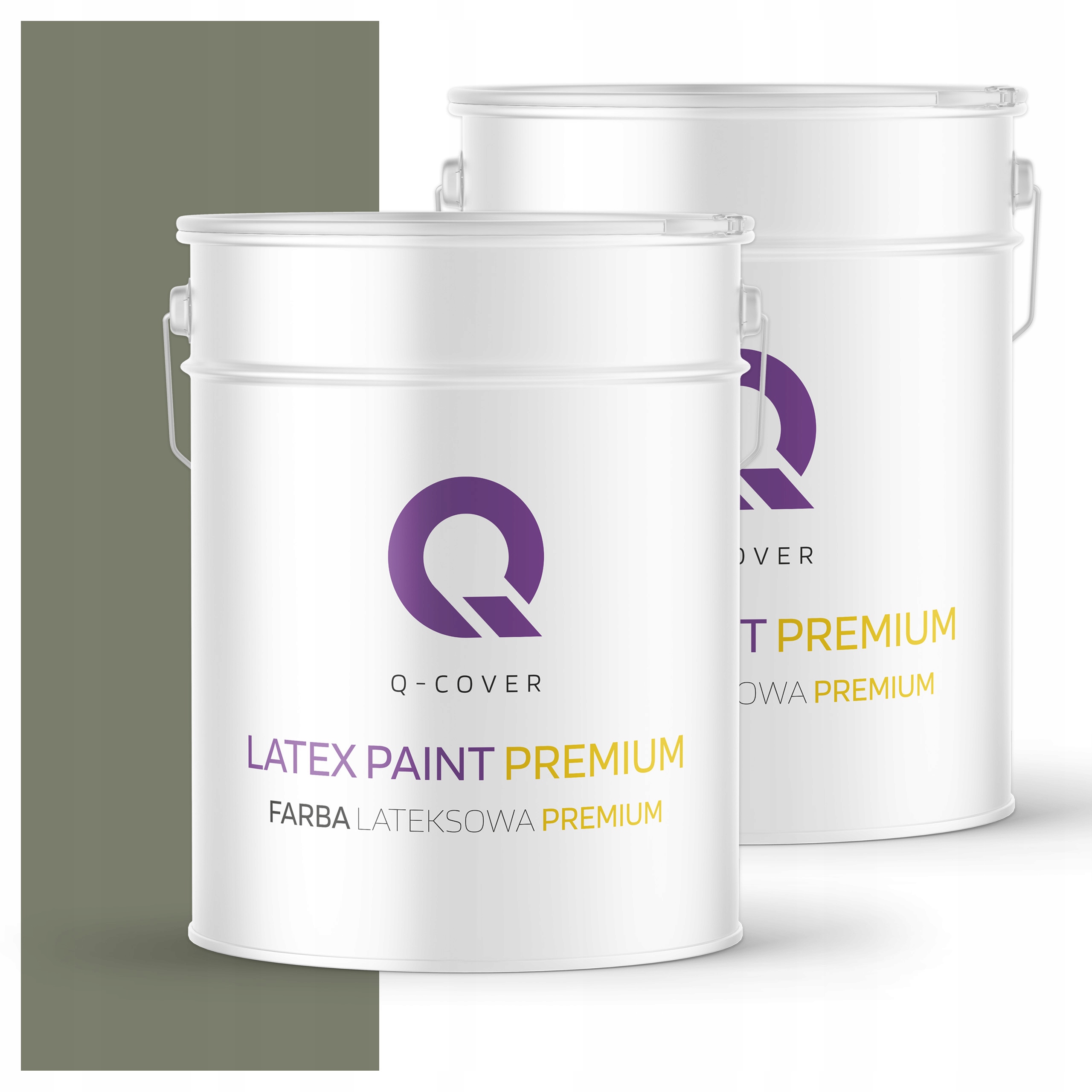 Farba odolná voči škvrnám Umývateľná na steny stropov 10L Hlboká matná Khaki tmavá