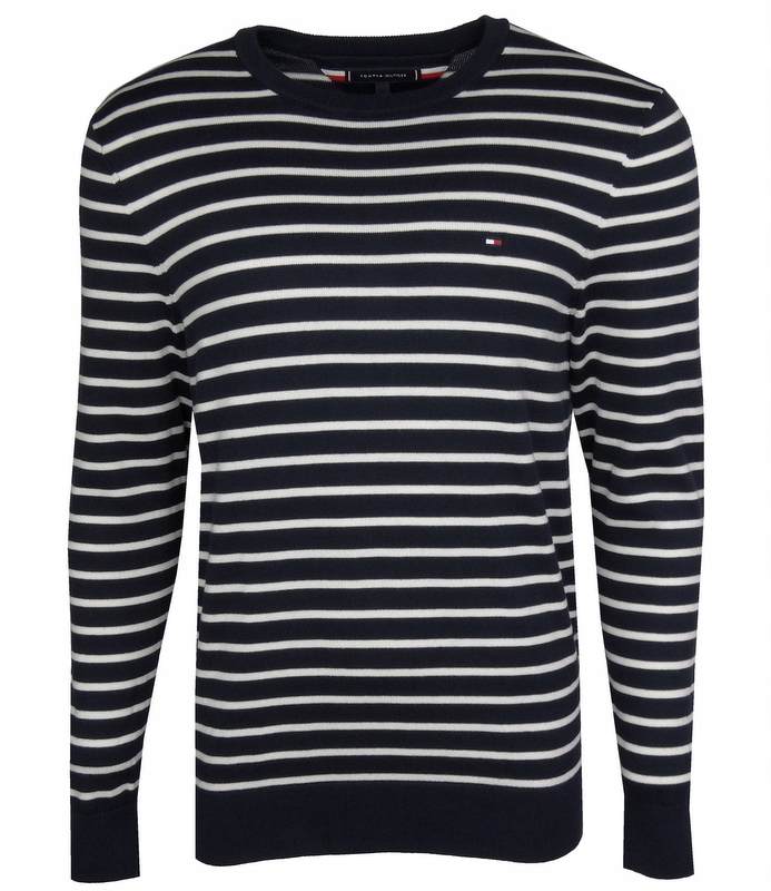 Tommy Hilfiger pánský bavlněný svetr s proužky, XXL