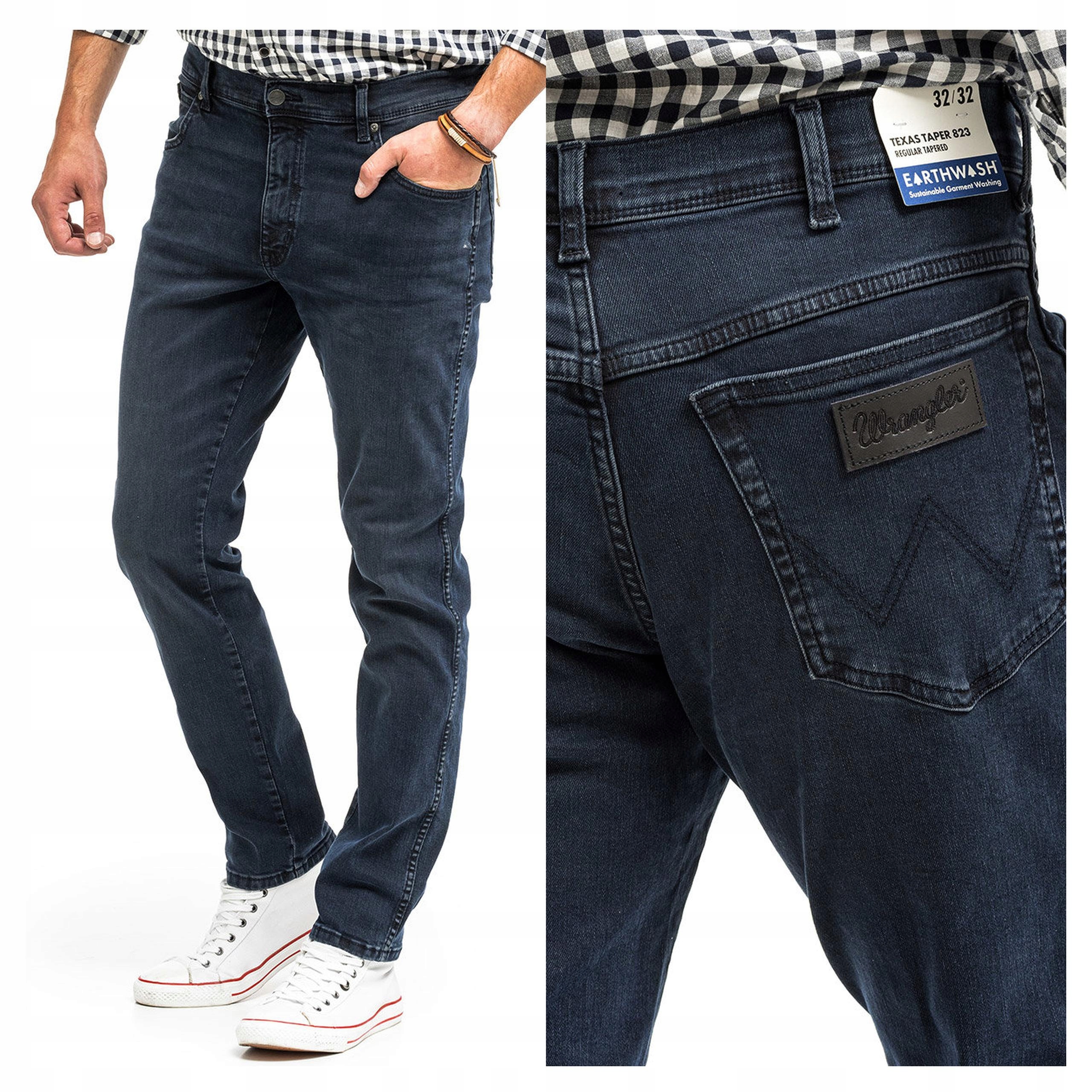 Pánské jednoduché džínové kalhoty Wrangler Texas Taper 31/32