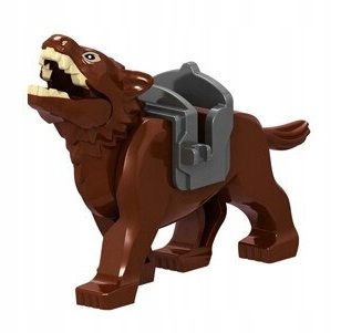 Klocki figurka Brązowy Wilk Warg