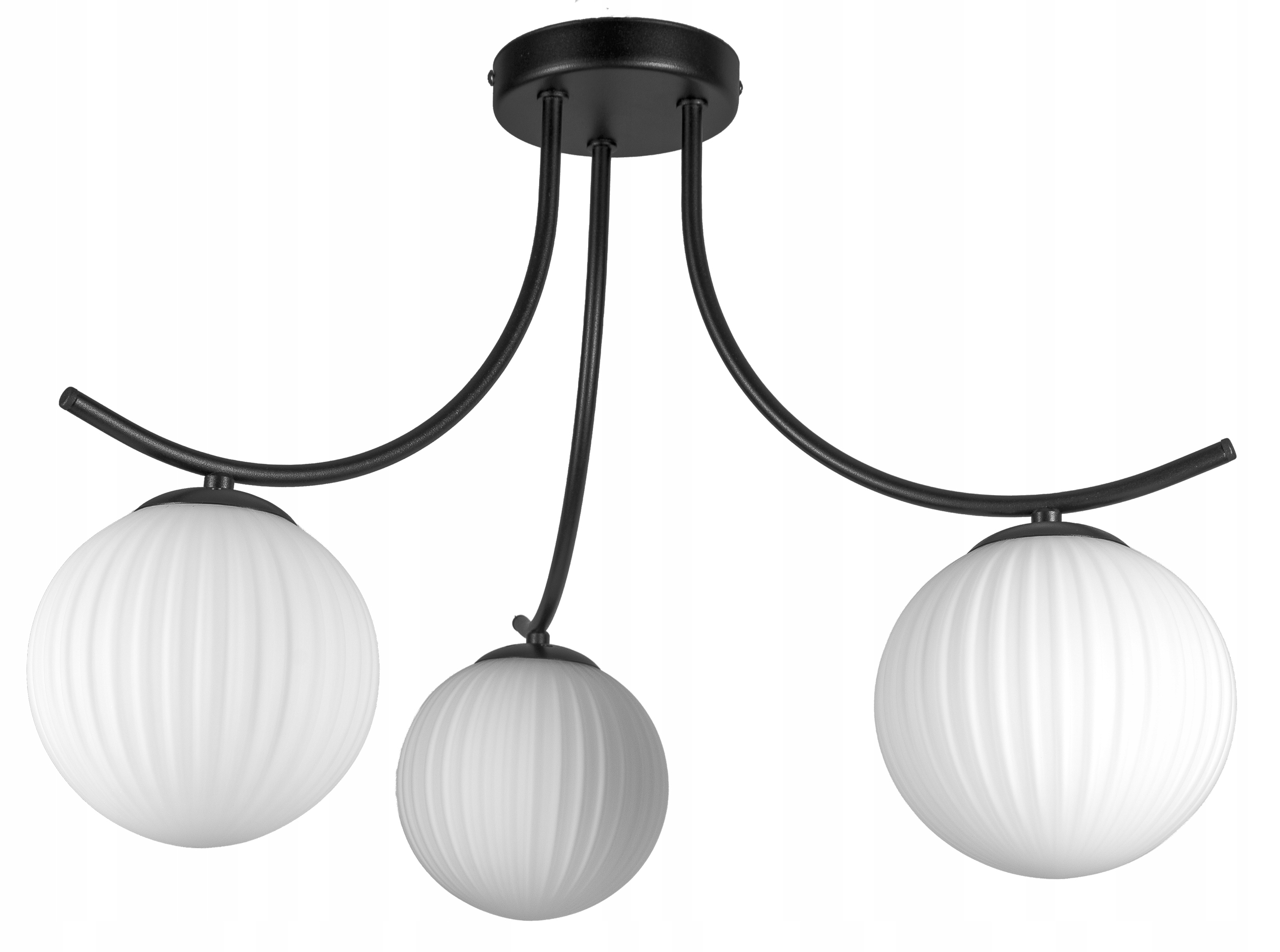 NOWOCZESNA LAMPA PLAFON SUFITOWA CZARNA ŻYRANDOL NOWOCZESNA BIAŁA KULA LED