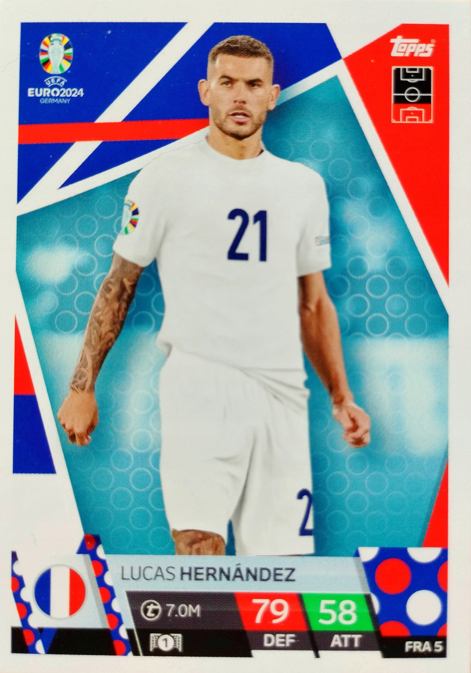 Euro 2024 Topps Match Attax Fra 5 Lucas Hernandez Francja