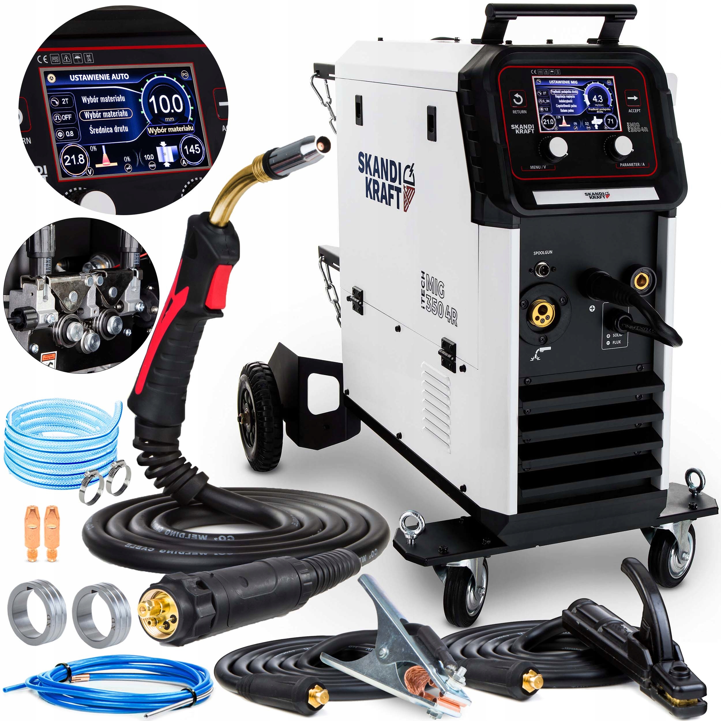 Półautomat Spawarka Mig/mma/tig iTech Mig 350 4R 3w1 350A Skandi Kraft