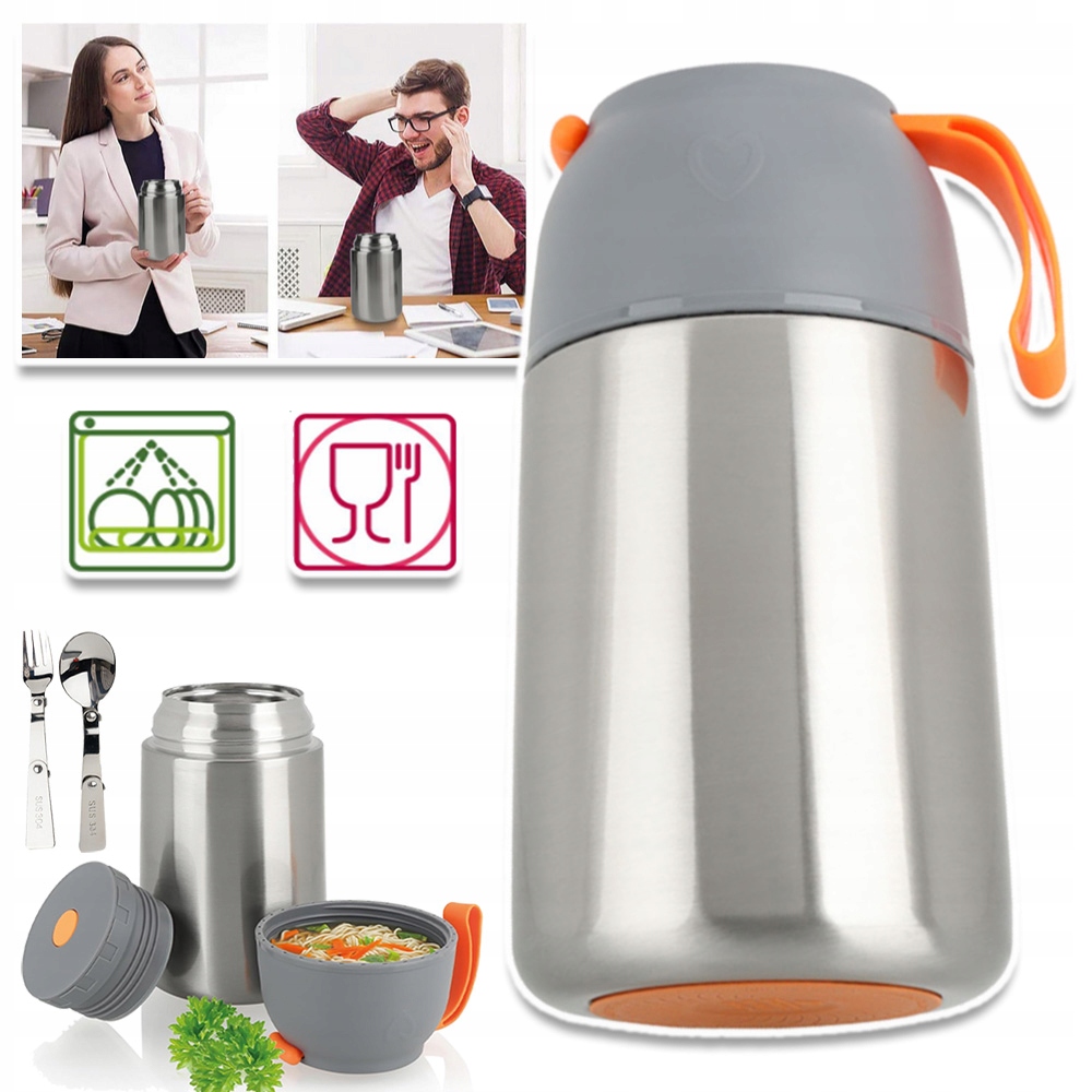 Termos Obiadowy Pojemnik Termiczny Na Zupę Jedzenie Żywność Lunchbox 650 ML