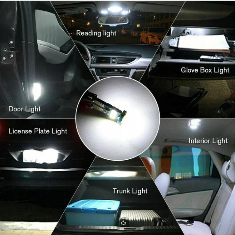 Żarówka LED W5W T10 194 168 W5W COB 8SMD CANBUS niebieska. Producent Inny