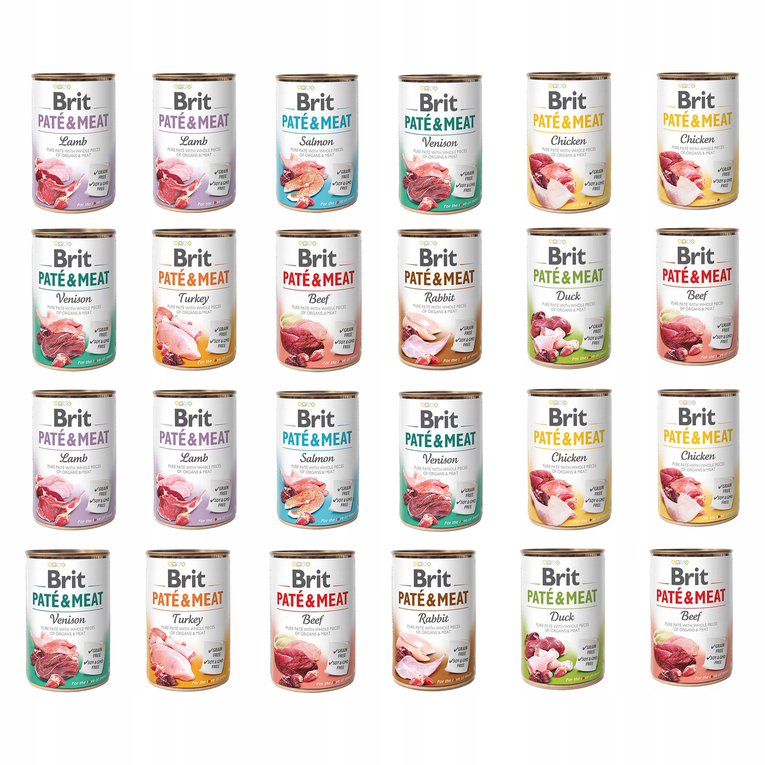 Brit Pate & Meat Karma mokra psa MIX Smaku 24x 400g