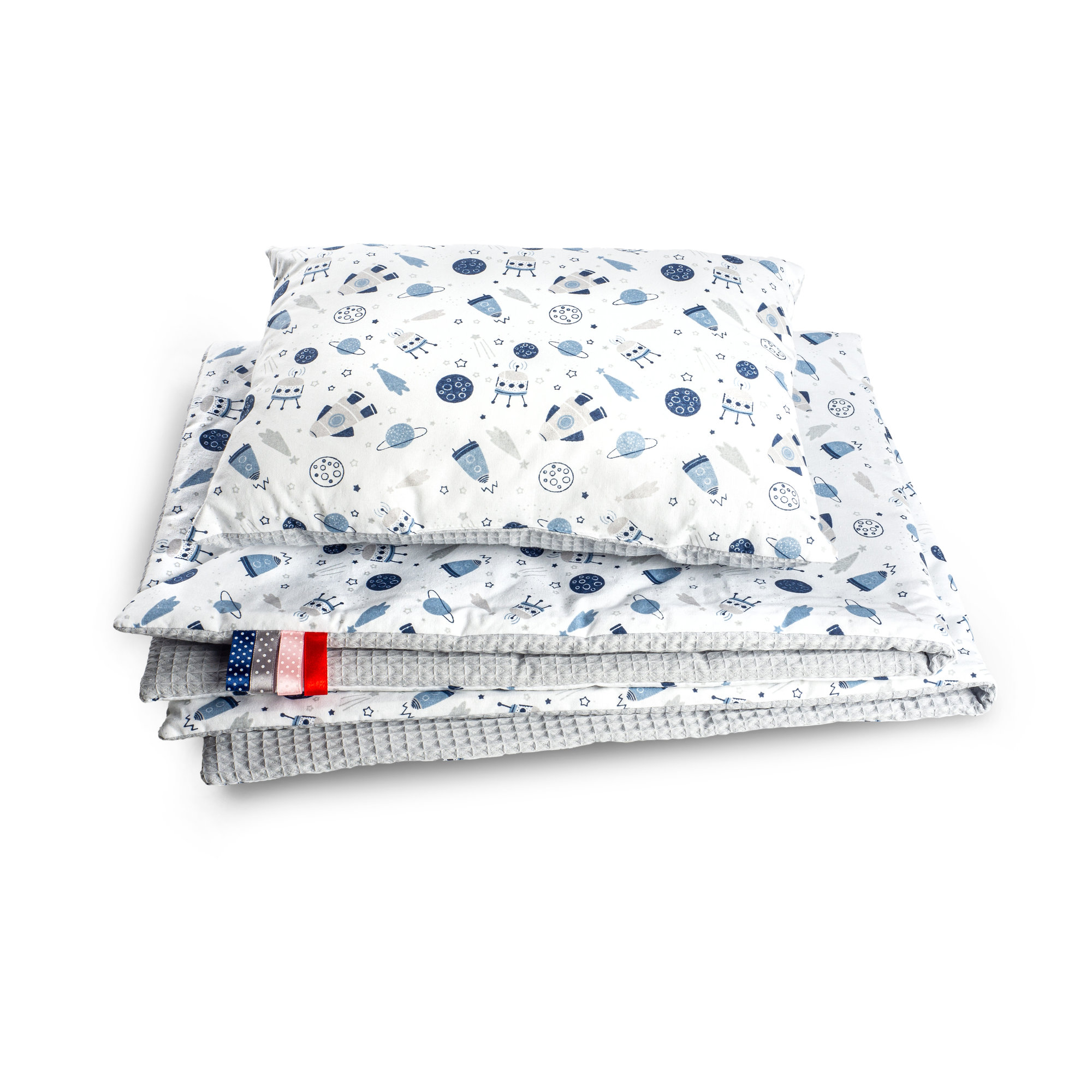 ROŻEK NIEMOWLĘCY OTULACZ ŚPIWOREK BAWEŁNA WIĄZANY WAFEL BECIK KOSMOS Marka inna marka