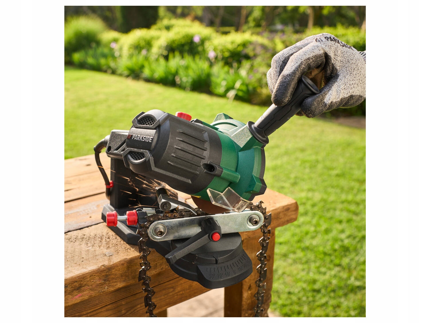 URZĄDZENIE DO OSTRZENIA ŁAŃCUCHA PIŁY PARKSIDE PSG 85 C2 Liczba obrotów 5000 obr./min