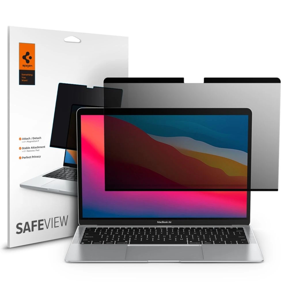 Spigen Safe View prywatyzujący MacBooka 13" (2022 2024 2025) prywatność