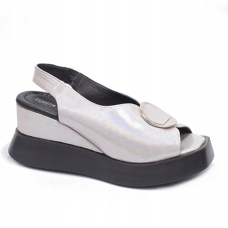 Loretta Vitale 2025 Stříbrné Opalizující Sandálky vel. 39