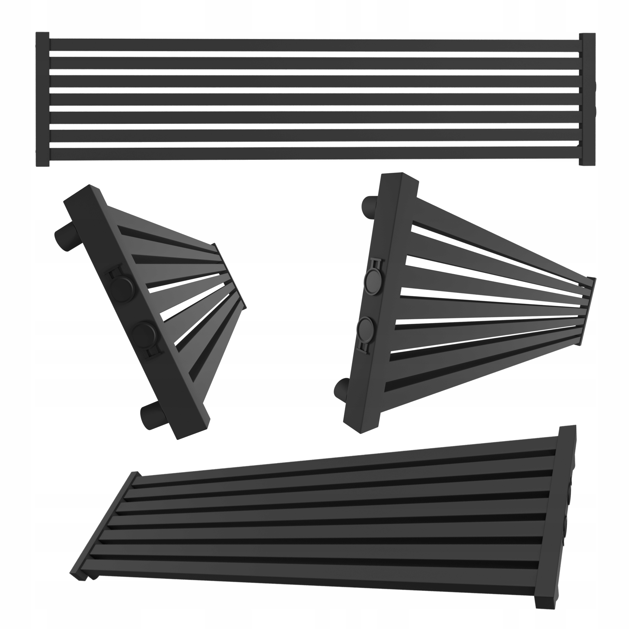 Dekorativní radiátor úrovně Radiator 140x32 Černý Mat