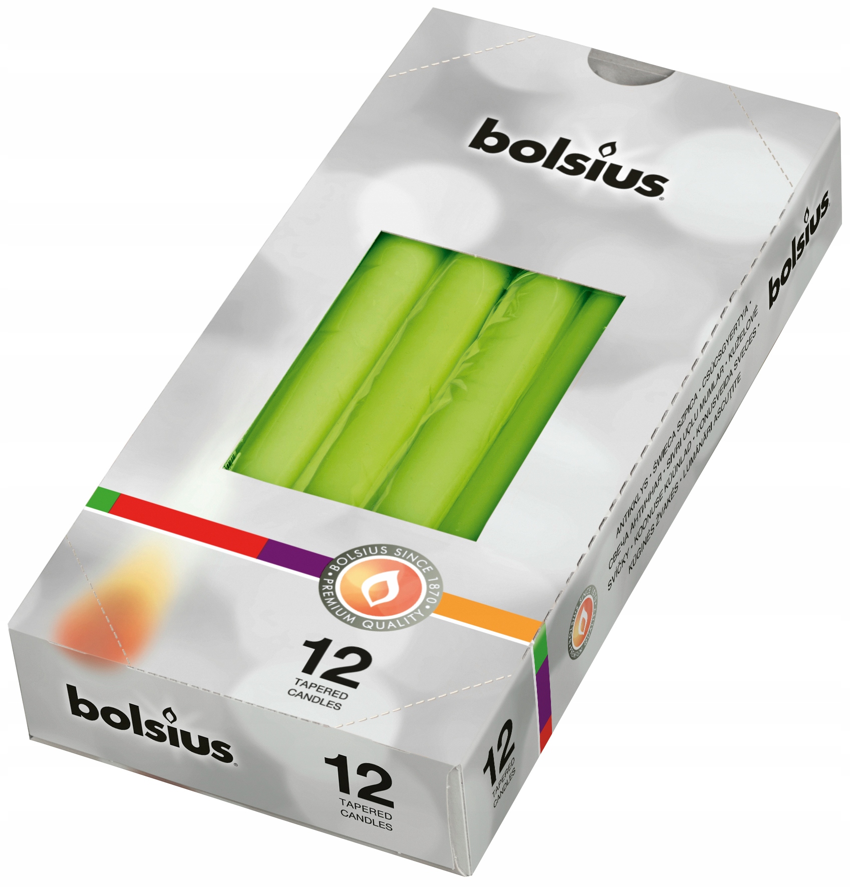 

Bolsius Świeca stołowa Szpica 245/24 Zielona A'12