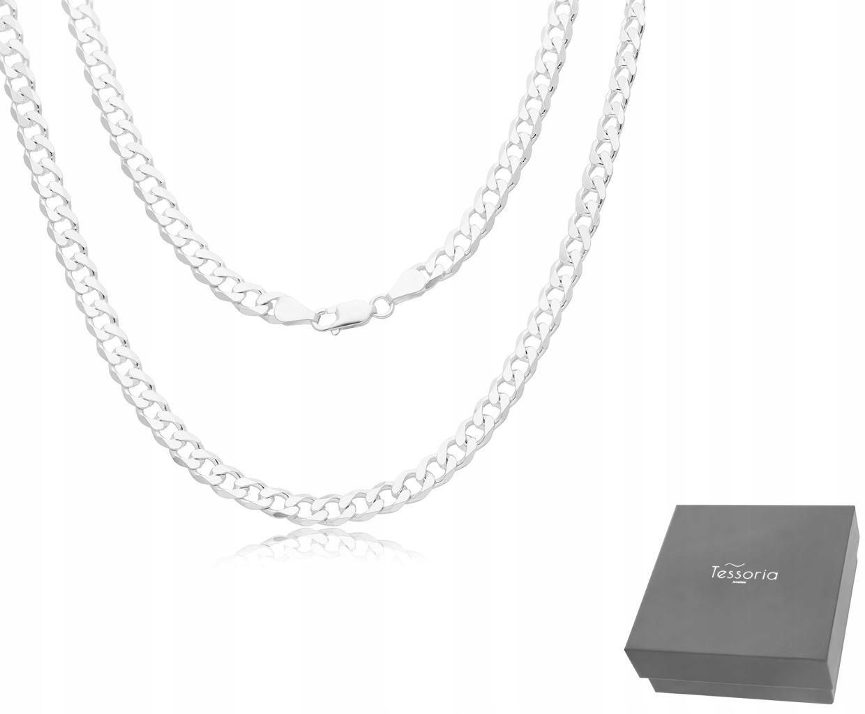 Pánský Stříbrný Řetízek Pancr Široký, 925, délka 55 cm