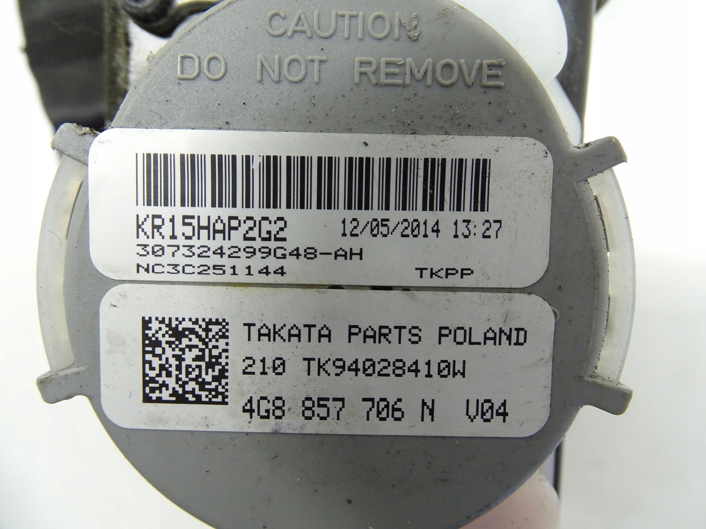 front tension belt safety right side AUDI A6 C7 4G8857706N