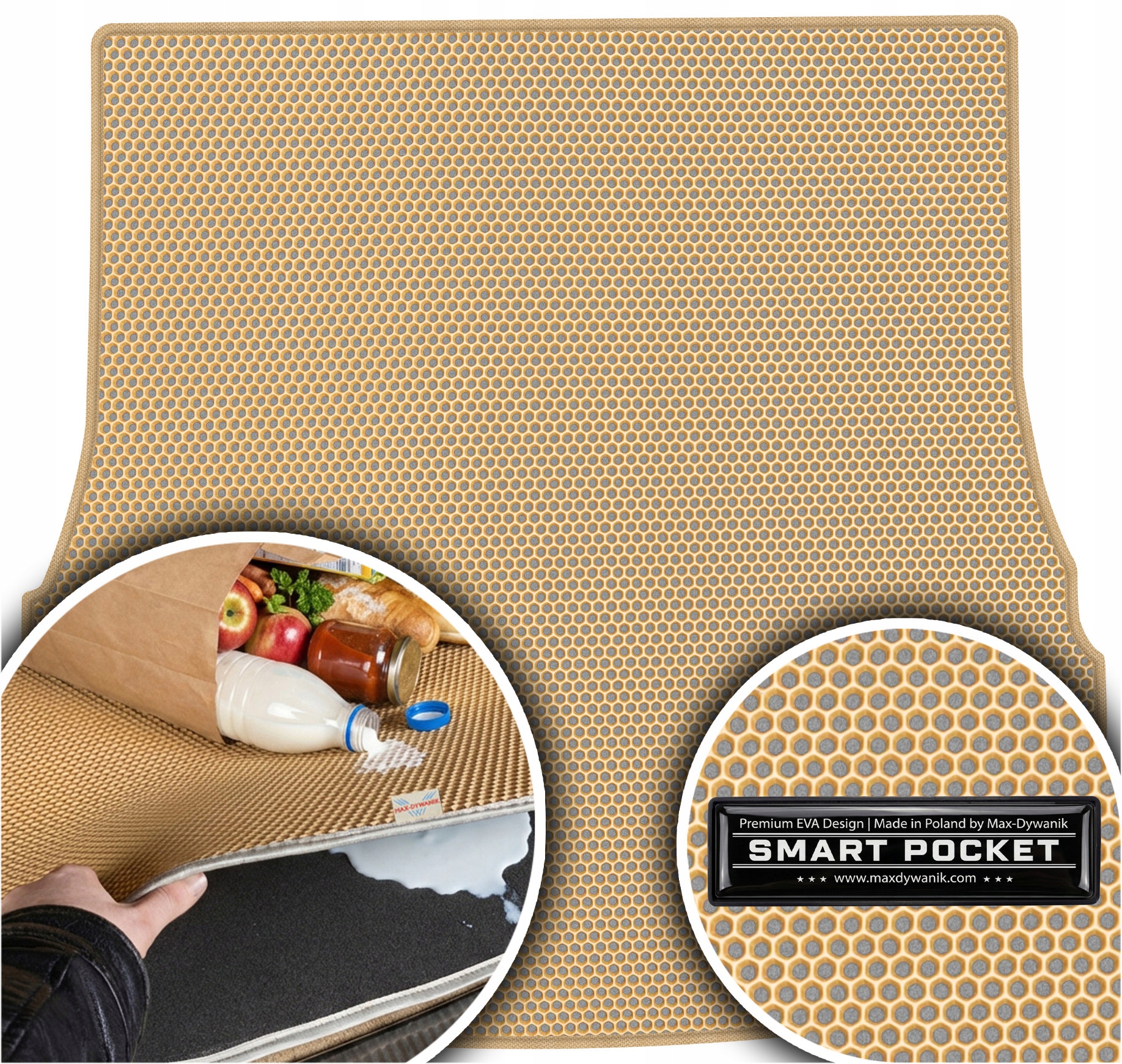 Mercedes C-klasa W205 Coupe 2013-2021 Vložka batožinového priestoru Eva Smart Pocket Béžová