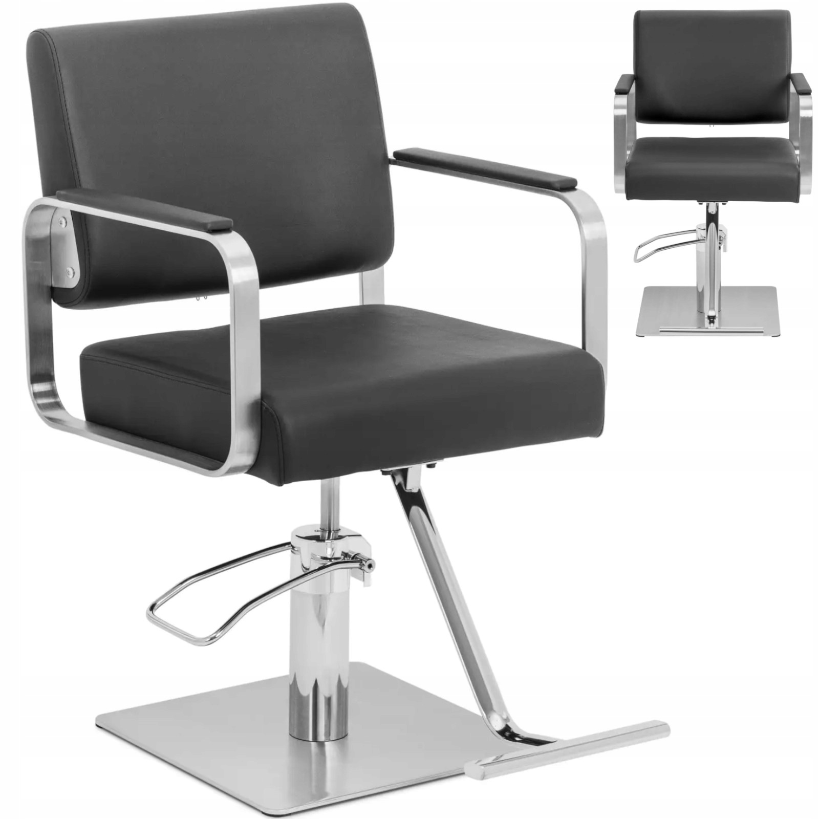 Barberské kosmetické kadeřnické křeslo s podnožkou Physa Otley černá barva