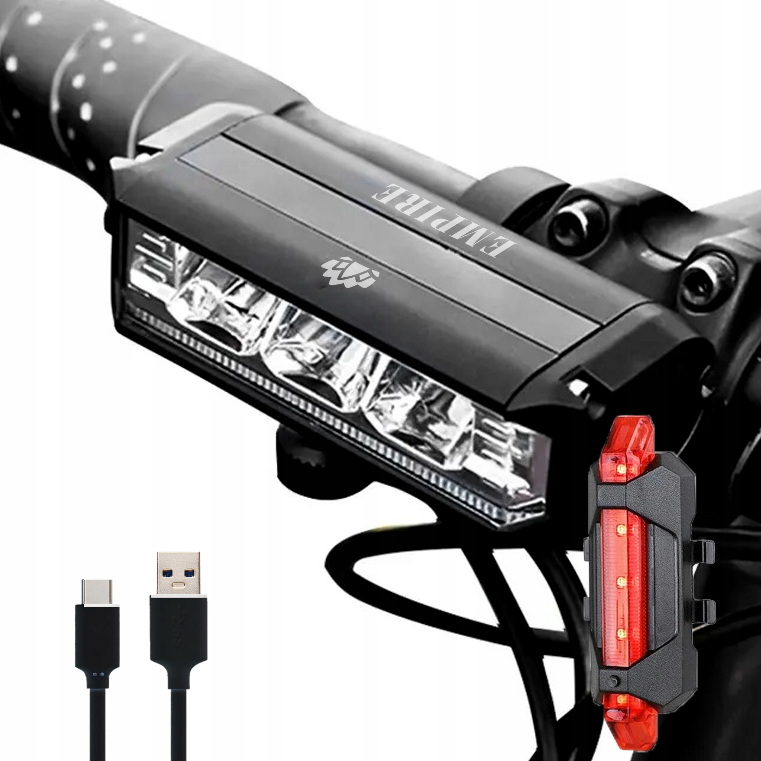 LAMPKA ROWEROWA LED PRZÓD MOCNA TYŁ