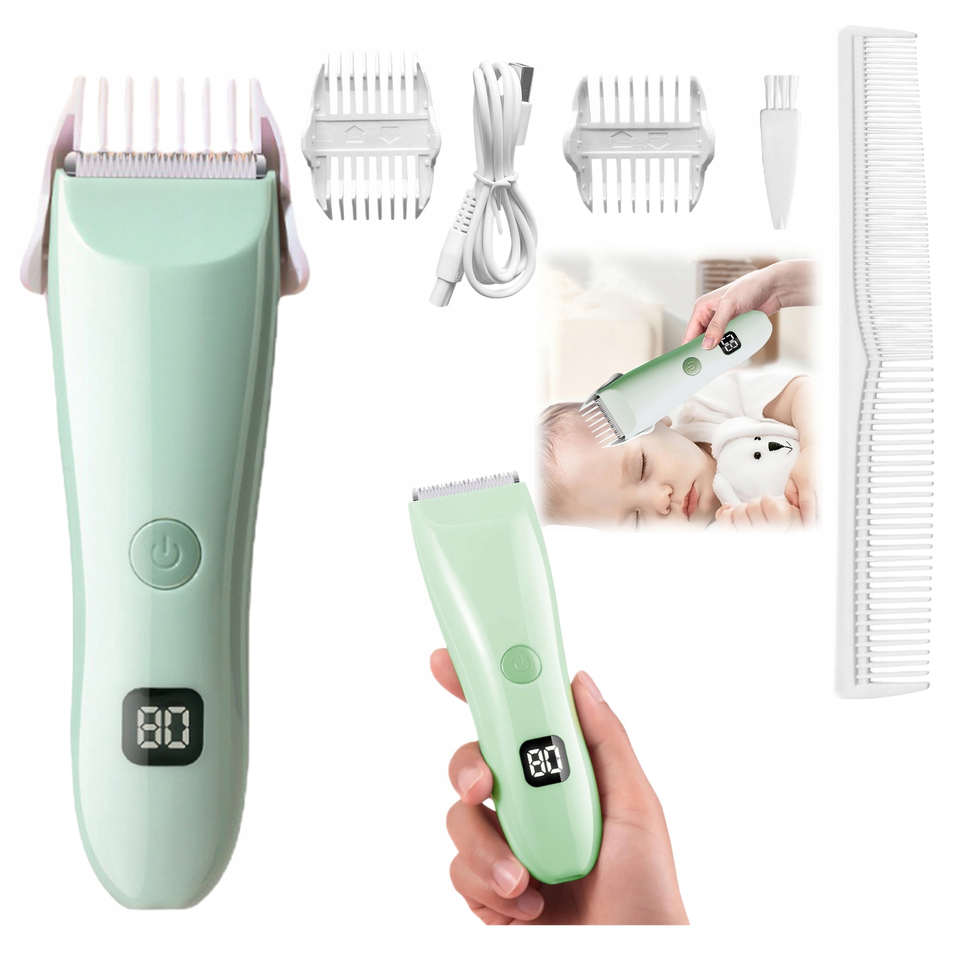 stříhací strojek na vlasy pro děti s keramickým ostřím – Bezpečný