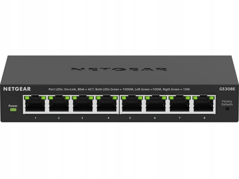 Netgear GS308E-400EUS Switch zarządzany 8x Gigabit Ethernet RJ45