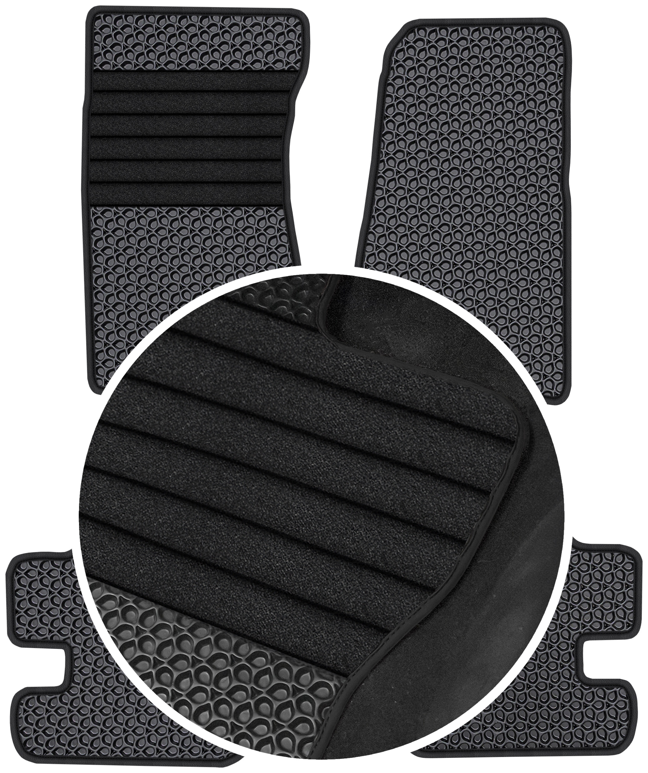 Jeep Wrangler II 2D 2007-2011 Gumové rohože Eva Eternity Posilnenie XXL